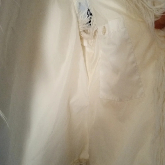 Kenar Faux Fur Cream Color Vest Size Small Edgy Funky - Picture 5 of 5